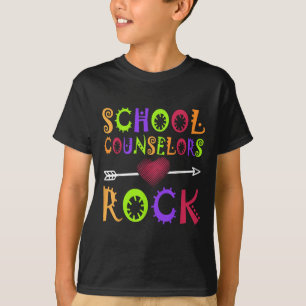 T-shirt Conseiller scolaire Rock Heart Book School Counsel