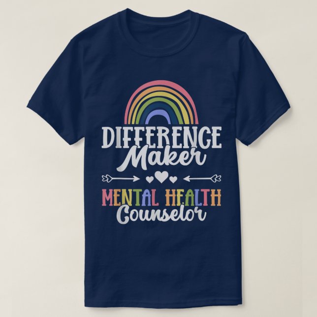 T-shirt Conseillère en santé mentale de la personne respon (Design devant)