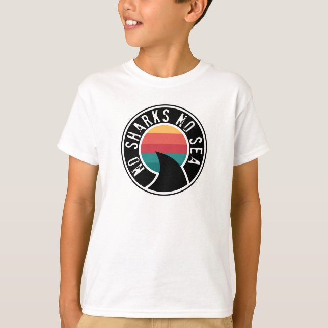 T-shirt Conservation des requins Pas de requins Pas de mer (Devant)