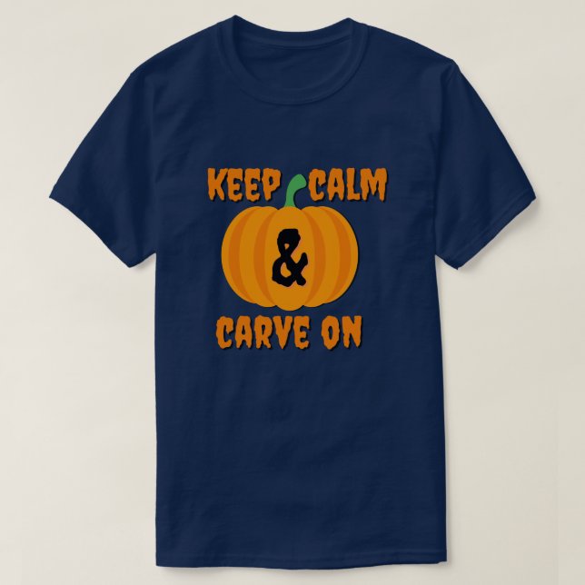 T-shirt Conserver le calme de la caravane Citrouille (Design devant)