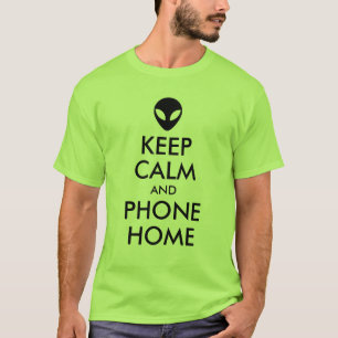T-shirt Conserver le calme et le téléphone Accueil Alien P