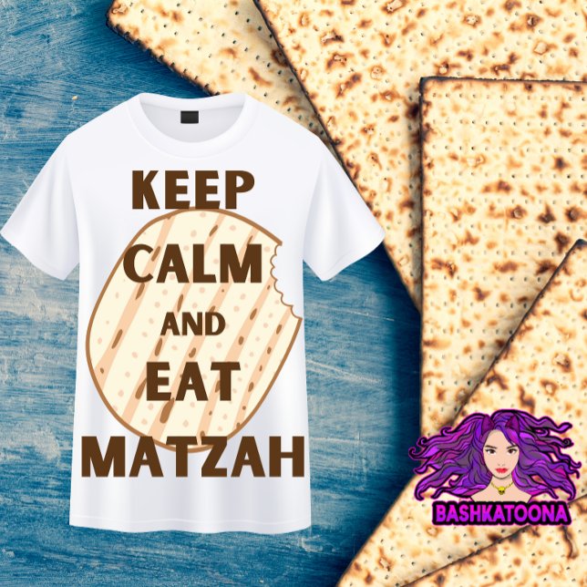 T-shirt Conserver le calme et manger Matzah Funny Passover (Créateur téléchargé)