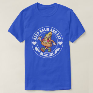 T-shirt Conserver Le Calme Et Manger Pizza Drôle Nourritur