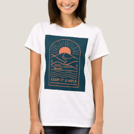 T-shirt Conserver Simple Vie Camping Stickman Humour Pun,