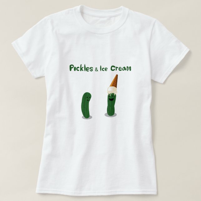 T-shirt Conserves au vinaigre et crème glacée : Grossesse (Design devant)