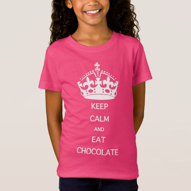 T-Shirt CONSERVEZ LE CALME MANGER ET MANGER LE CHOCOLAT (Devant)