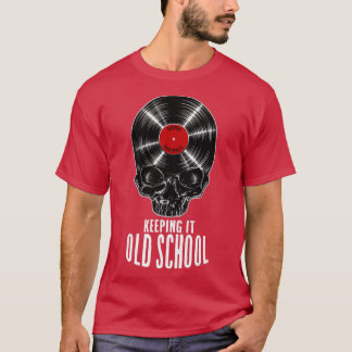 T-shirt Conservez-Le Vieux Enseignement Vinyl Record Colle