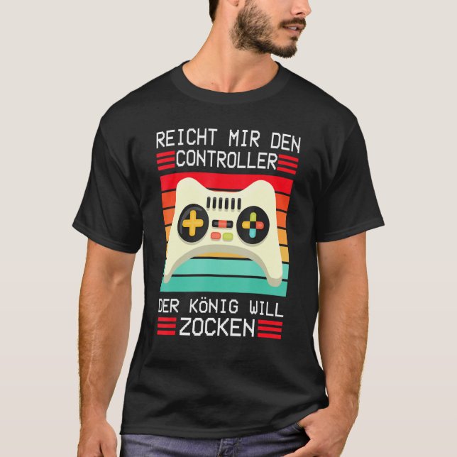T-shirt Console de jeu Enich Mir Den Contrôleur König (Devant)
