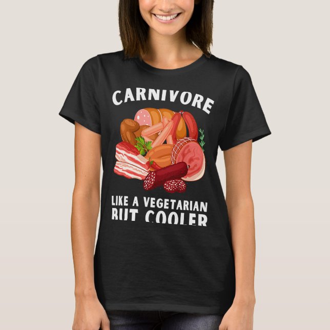 T-shirt Consommation de viande carnivore anti-Vega Keto Di (Devant)
