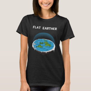 T-shirt Conspiration sur la carte de la Terre plate de la