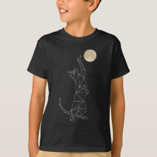 T-shirt Constellation de chat atteignant pour la lune