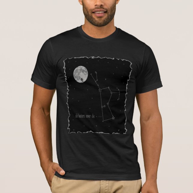 T-shirt Constellation d'Orion avec la pleine lune (Devant)