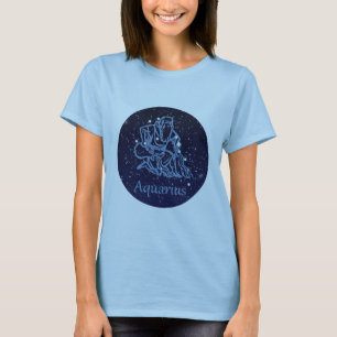 T-shirt Constellation du Verseau et signe du zodiaque avec