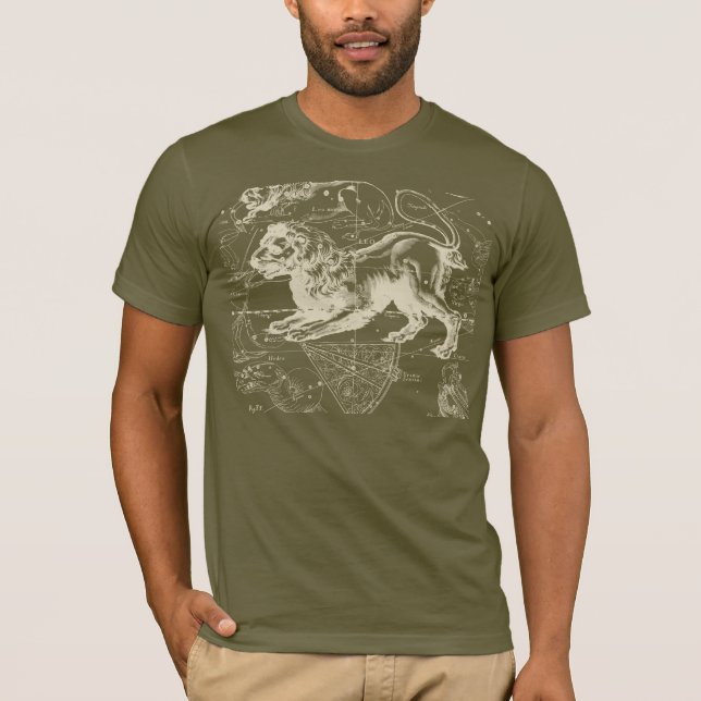 T-shirt Constellation Hevelius de Lion 1690 July23 - 22 (Devant)