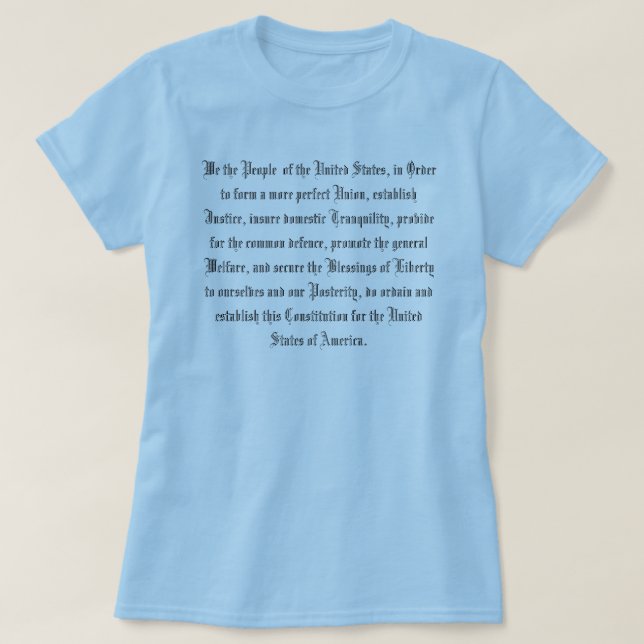 T-SHIRT CONSTITUTION D'ETATS-UNIS (Design devant)