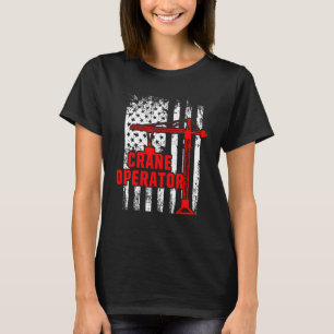 T-shirt Constructeur de grue Usa Drapeau Construire la mac
