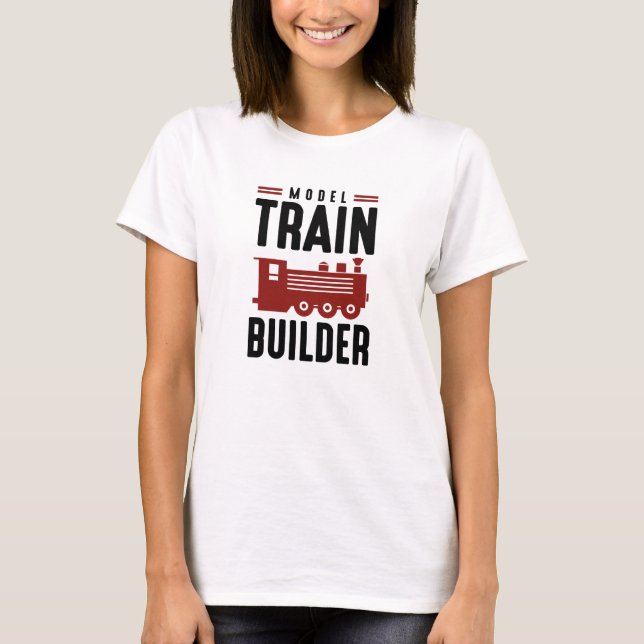 T-shirt Constructeur de train miniature (Devant)
