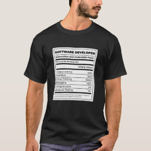 T-shirt Constructeur logiciel Funny neutritunal