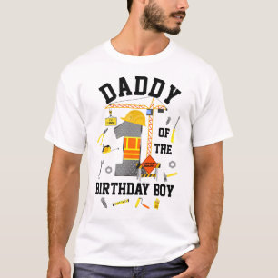 T-shirt Constructeur papa du premier garçon d'anniversaire