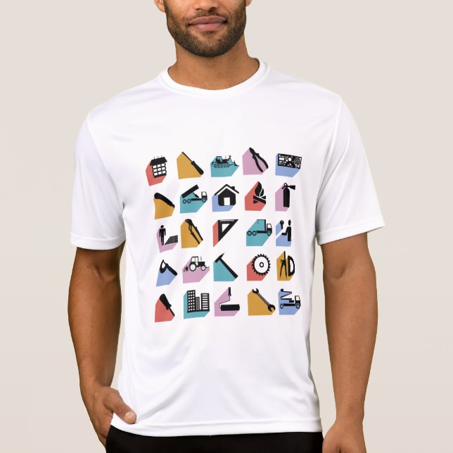 T-shirt Construction and DIY Home Improvement Icons (Devant)
