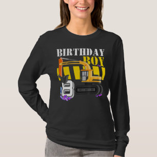 T-shirt Construction Camion Excavateur 8e anniversaire Gar