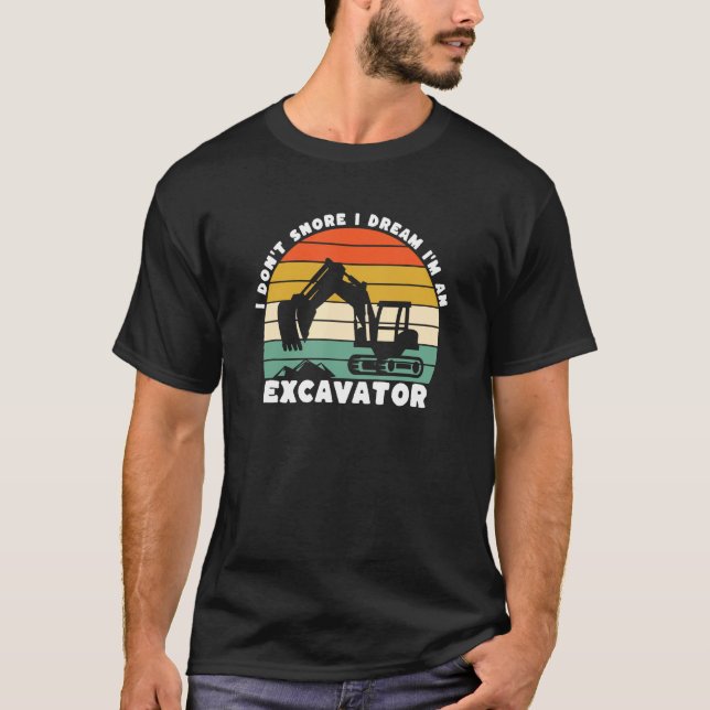 T-shirt Construction Camion Excavateur Lieu de constructio (Devant)