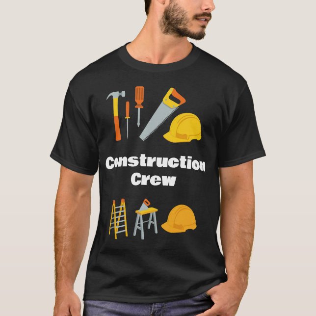 T-shirt Construction Crew Tools Graphic (Devant)