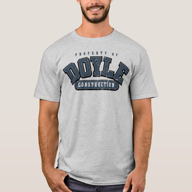 T-shirt CONSTRUCTION de DOYLE, pièce en t sportive, BLEU (Devant)