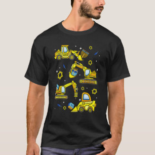 T-shirt Construction de grue Chanukah Pajamas Enfants Garç