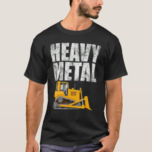 T-shirt Construction d'un bulldozer d'excavateur de métaux
