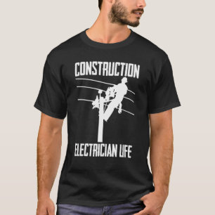 T-shirt Construction Electricien Vie Bâtiment Elec