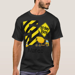 T-shirt Construction Enfants 5e anniversaire Mateo Boys 5