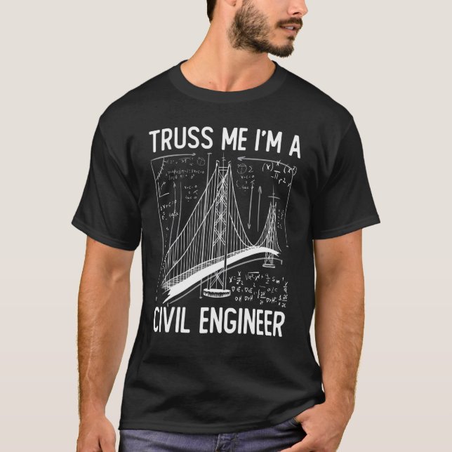 T-shirt Construction Engineering Me Croit Je Suis Un Eng C (Devant)
