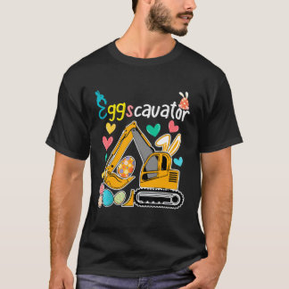 T-shirt Construction Excavator Easter Day Egg Hunt for Boy
