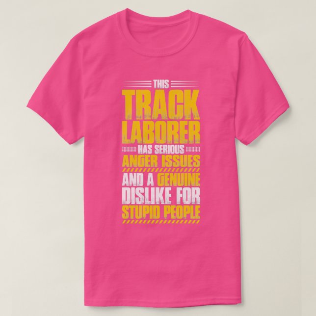 T-shirt Construction ferroviaire de la couche de voie de t (Design devant)