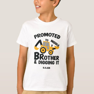 T-shirt Construction Moyen Frère creuser Il Kid