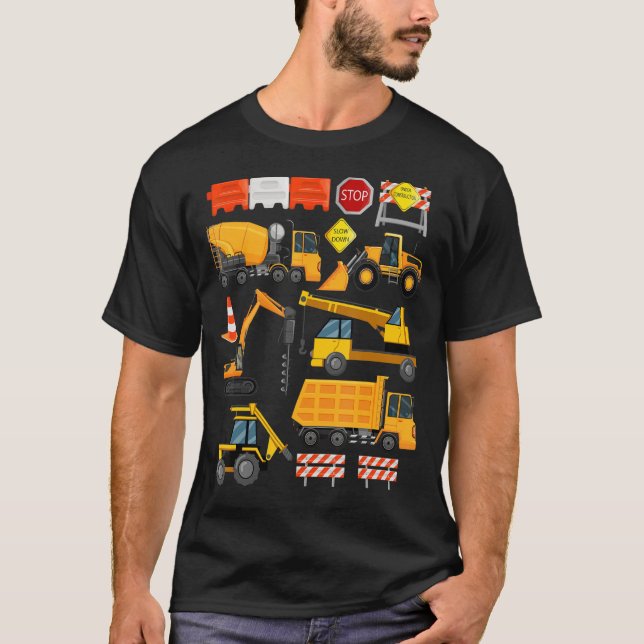 T-shirt Construction Payloader Tractor Dumptuck Constructi (Devant)