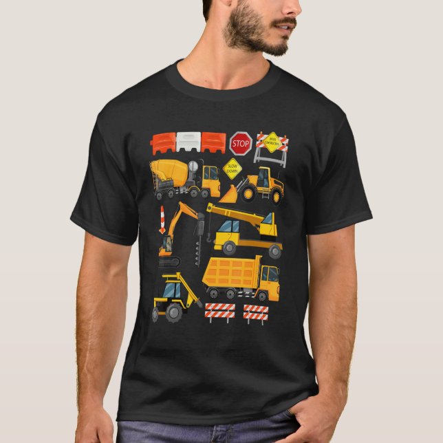 T-shirt Construction Payloader Tractor Dumptuck Constructi (Devant)