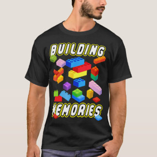 T-shirt Construire des souvenirs Construire des briques Bl