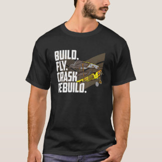 T-shirt Construire Voler Ecraser Répéter Vintage Modèle Té