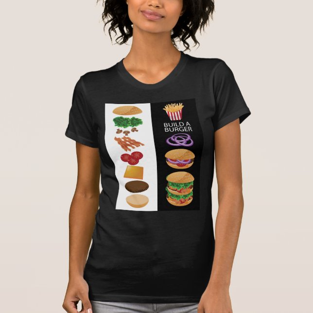 T-shirt Construisez un hamburger (Devant)