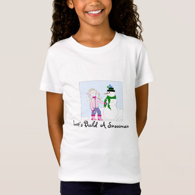T-Shirt Construisons un bonhomme de neige (Devant)