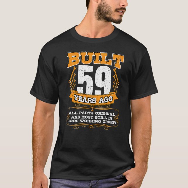 T-shirt Construit 59 Ans Toutes Les Pièces Originales Et T (Devant)