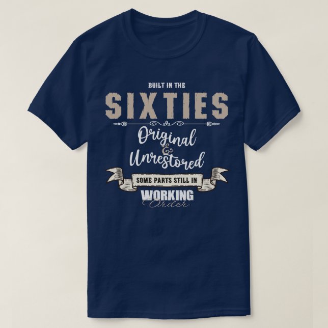 T-shirt Construit Dans Les Années 60 D'Origine Non Restaur (Design devant)
