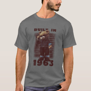 T-shirt Construit en 1963 B-day cadeau pour lui   60 ans