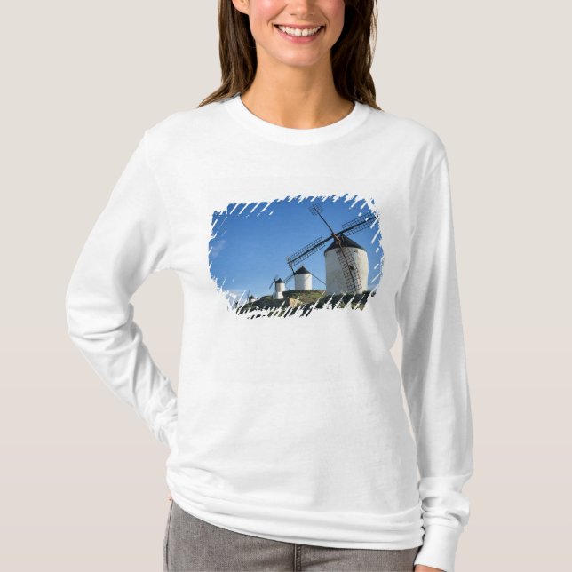 T-shirt Consuegra, La Mancha, Espagne, moulins à vent 2 (Devant)