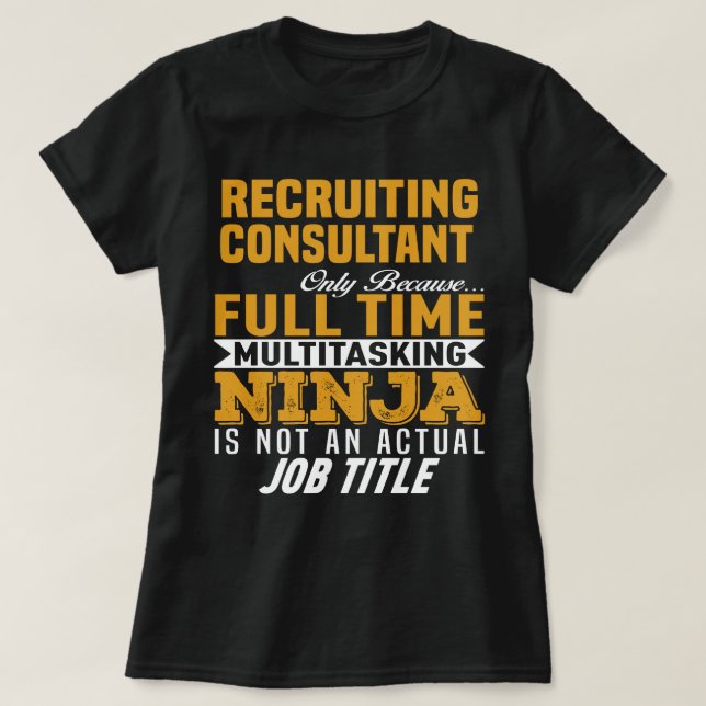 T-shirt Consultant en recrutement (Design devant)
