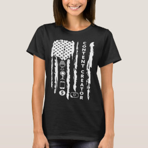 T-shirt Content Creator blogger vlogger influencent l'Amér