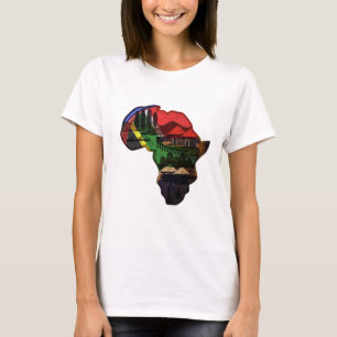 T-shirt continent africain