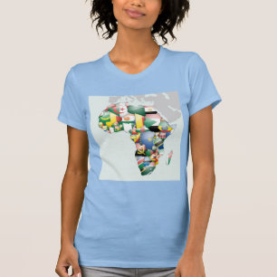 T-shirt Continent de l'Afrique Belle maman Afrique Colorée